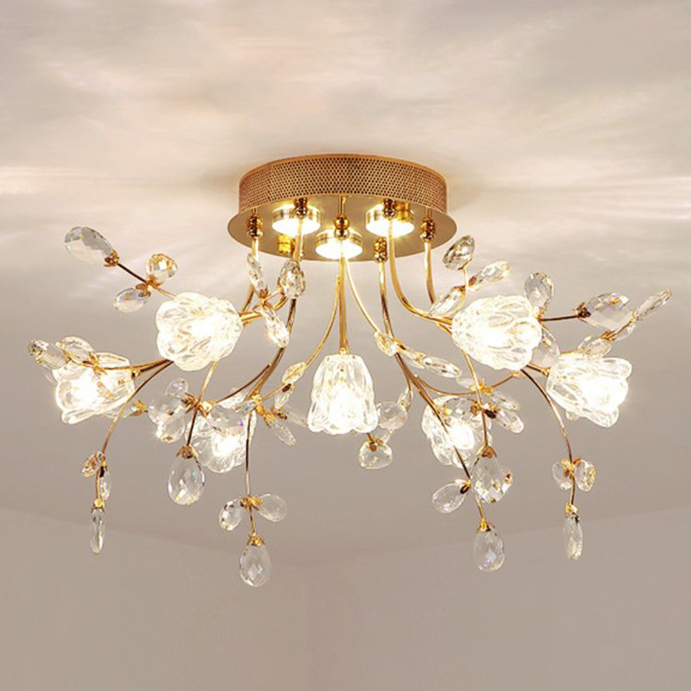 Arisha Art Deco Elegant Flower Flush Mount Ceiling Lights