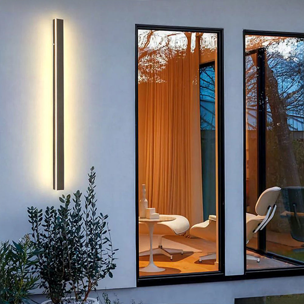 Arisha Sleek Minimalist Rimless Linear Outdoor Wall Light - Letslighting