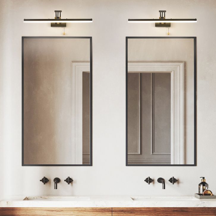 Arisha Linear Arc Light Poles Metal Vanity Wall Lamp