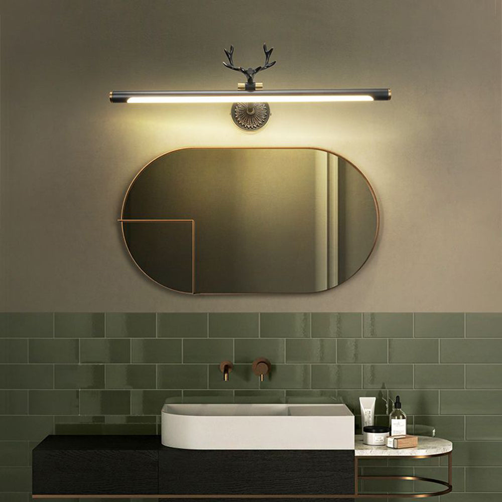 Arisha Modern Staghorn Shaped Vanity Mirror Front Wall Lamp Brass