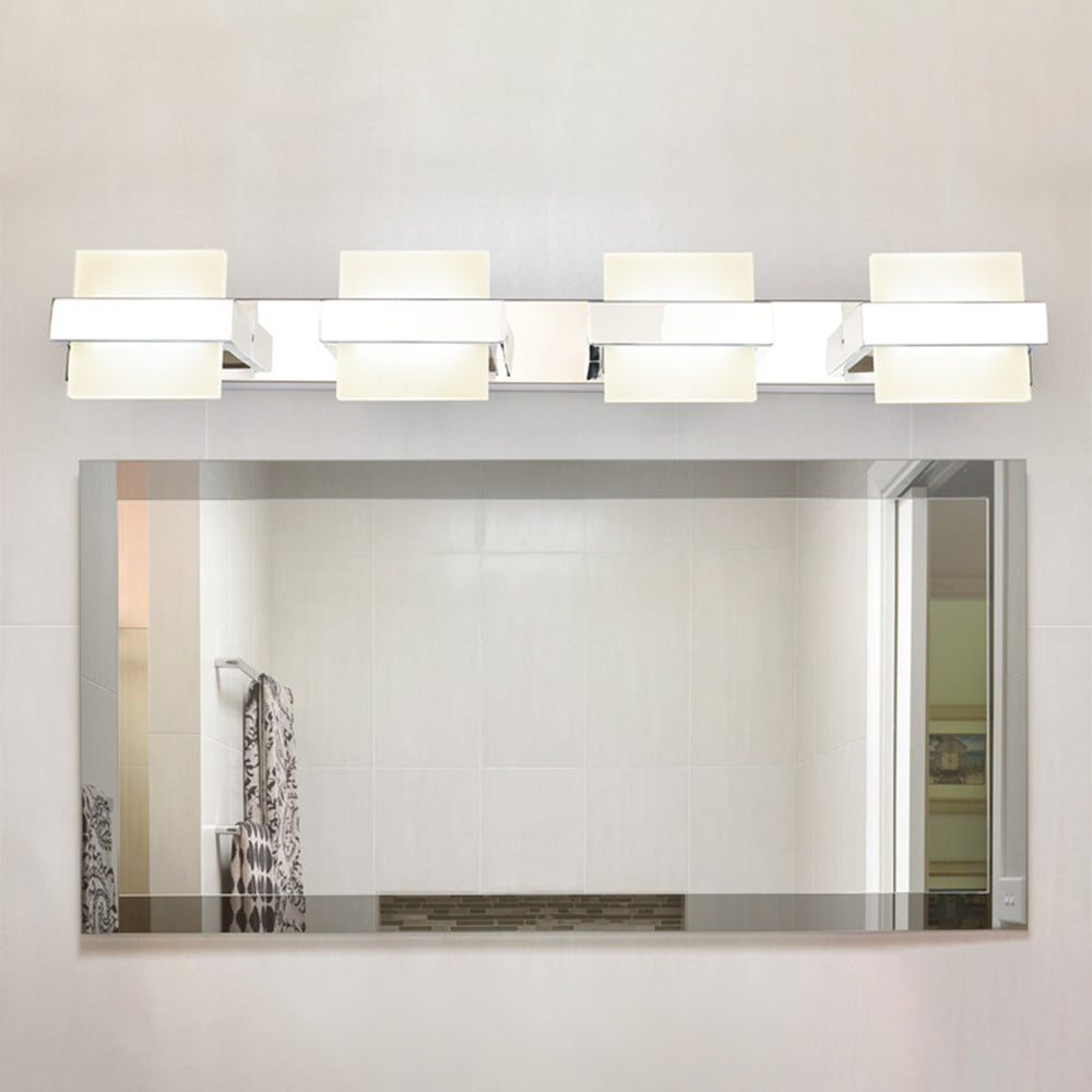 Arisha Modern Square Metal Acrylic Wall Lamp Bathroom