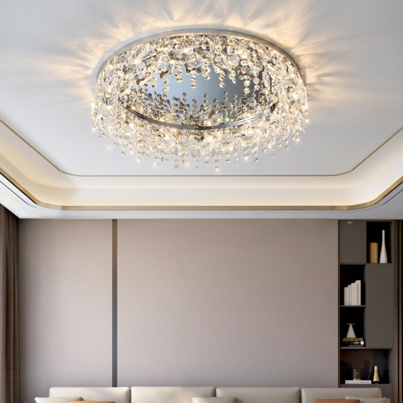 Kristy Modern Flush Mount Ceiling Light Light /Crystal Living Room - Letslighting