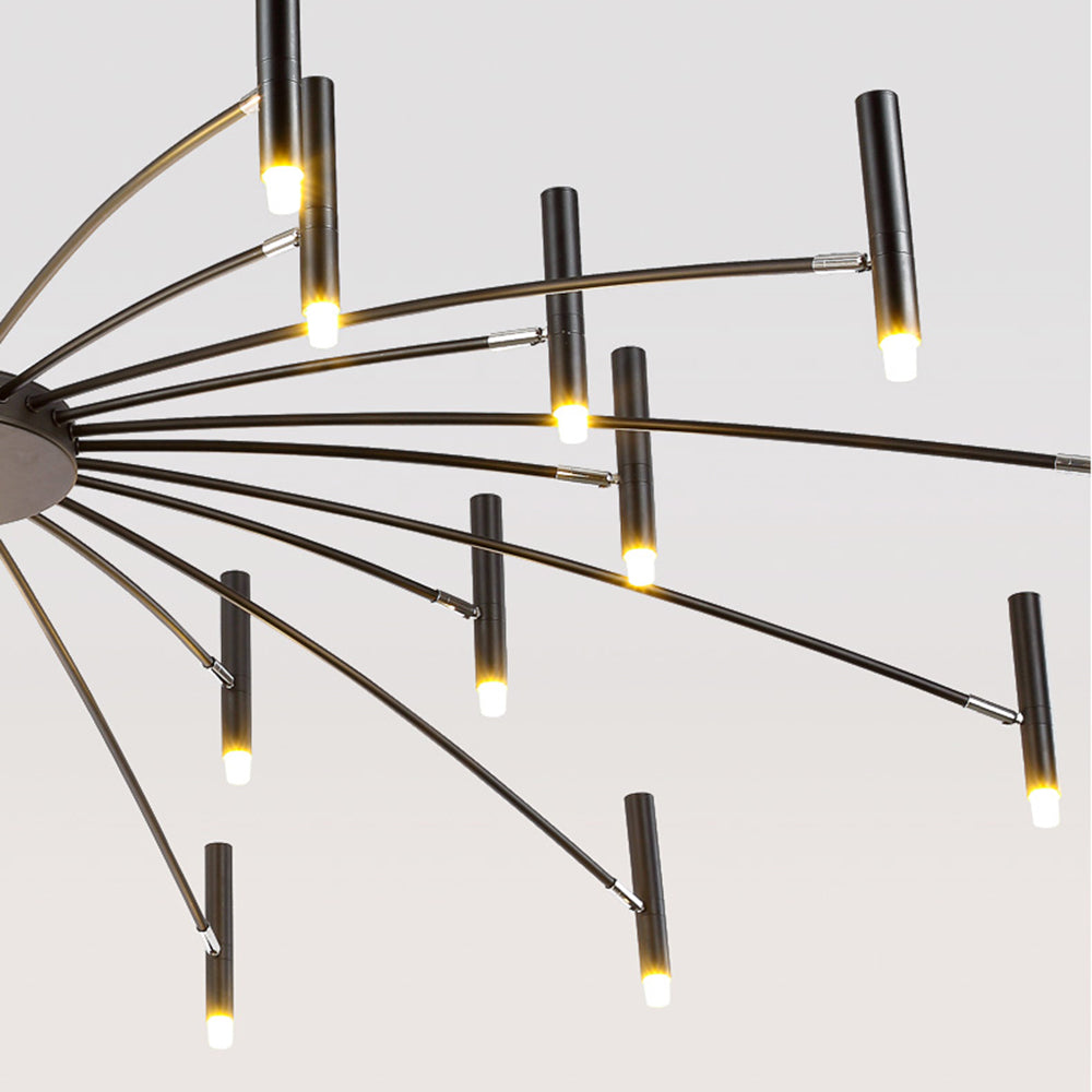 Arisha Modern Blown Linear Metal Chandelier