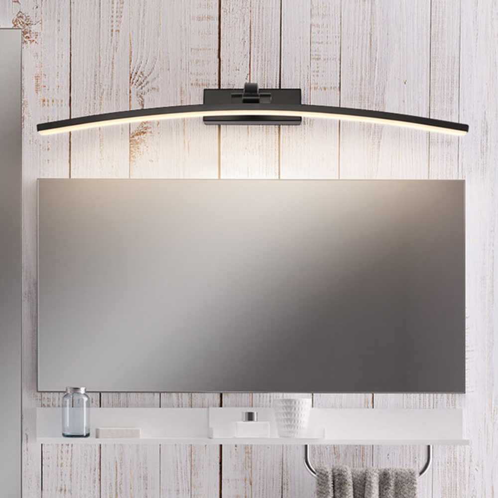 Arisha Modern Curved Mirror Front Metal Wall Lamp