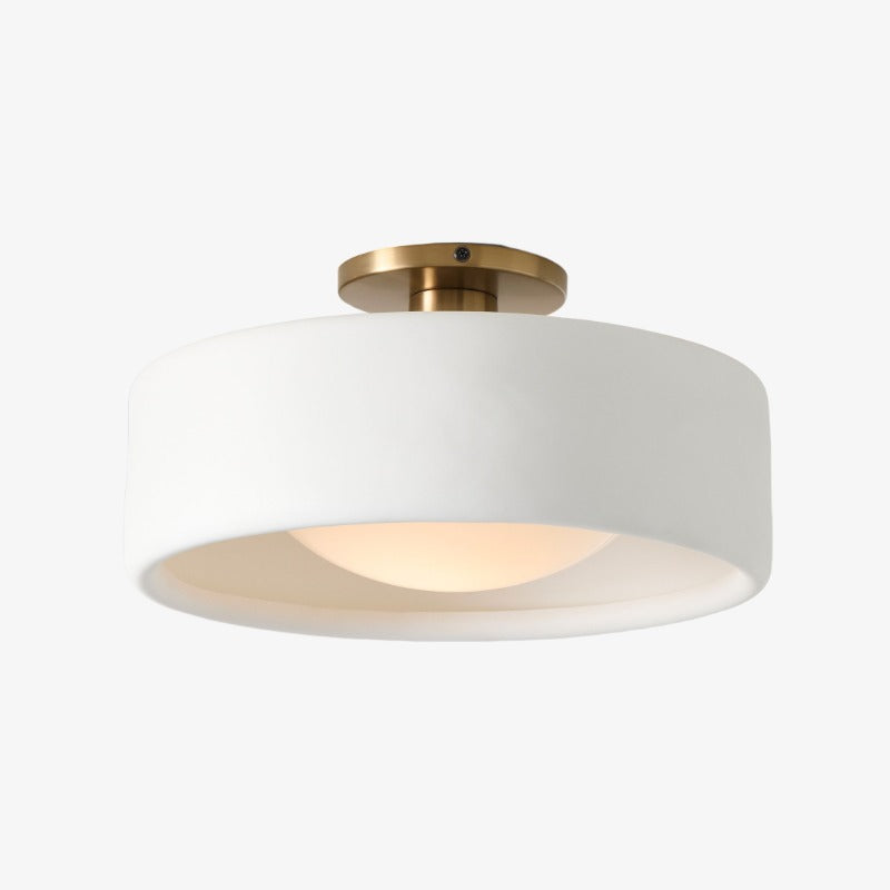 Kiln Porcelain Drum Ceiling Light