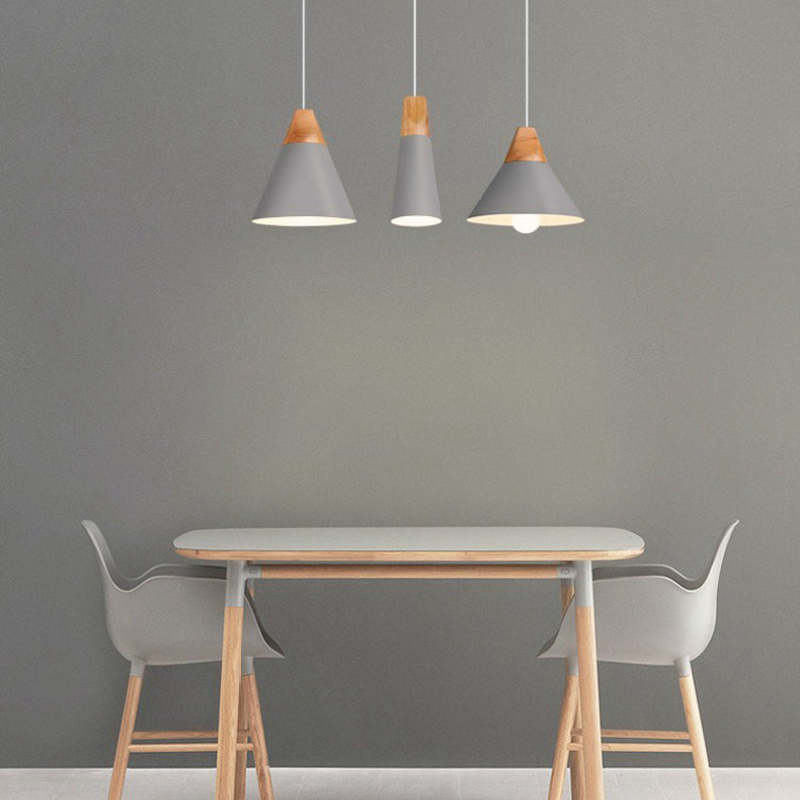 Valentina Multi-Shaped Wood And Pendant Light, 6 Colors - Letslighting