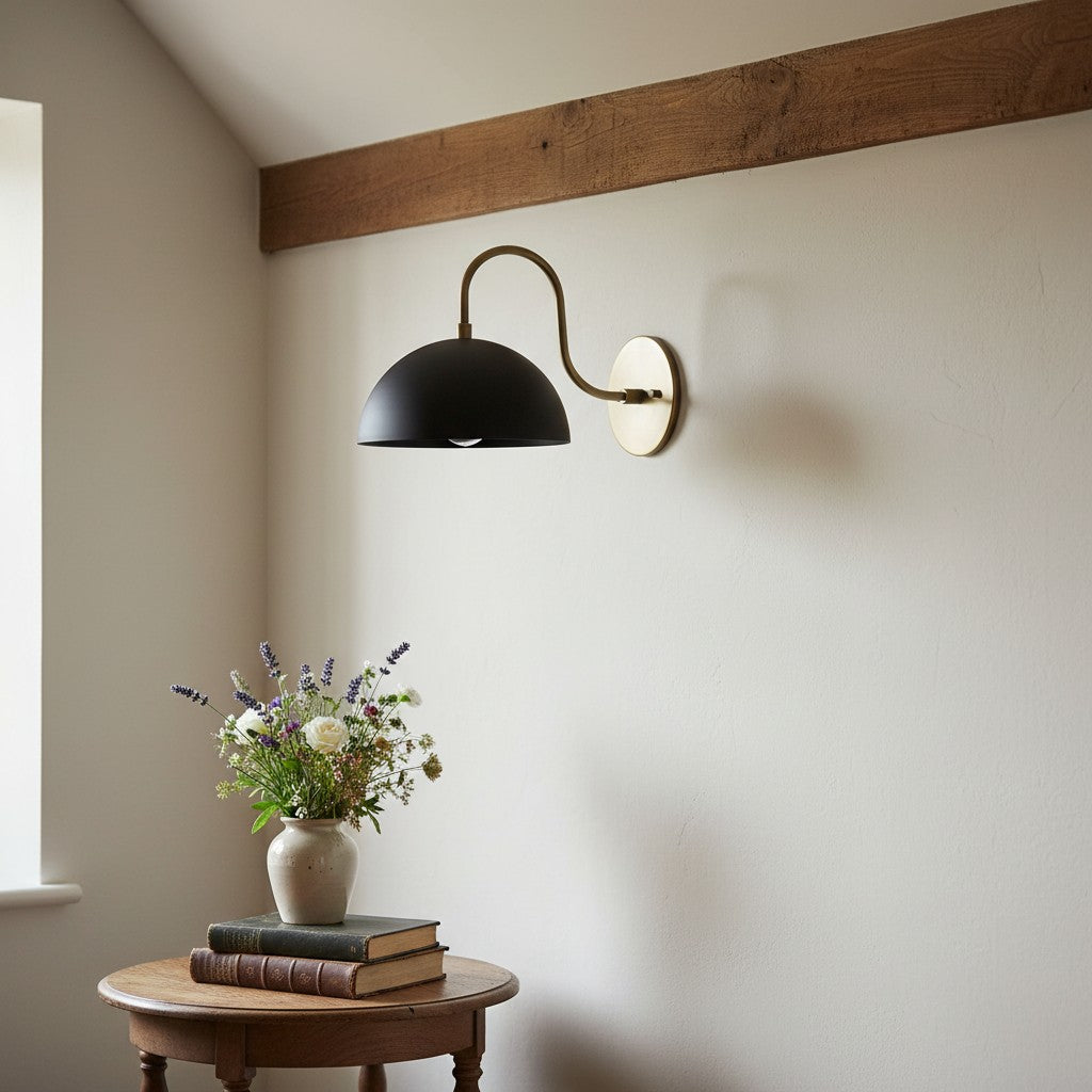 Disc Wall Sconce Metal Modern Vintage Hallway