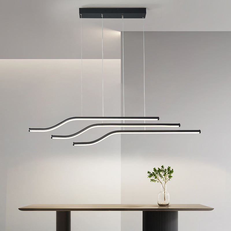 Arisha Minimalist Tri-Curved Pendant Light - Letslighting