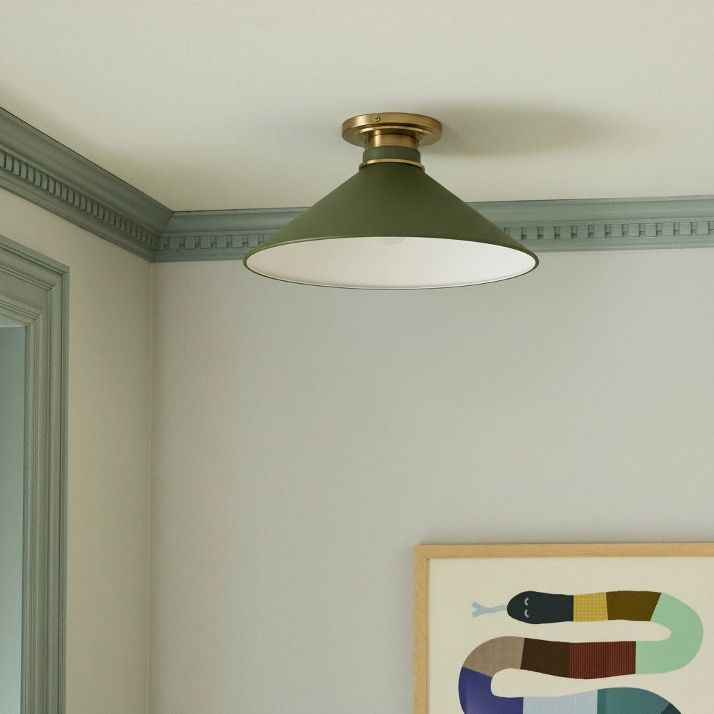 Grange Ceiling Light Metal&Glass