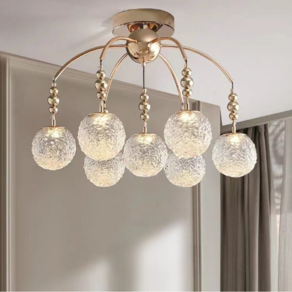 Valentina Nordic Minimalist LED Chandelier Glass Bedroom/Living Room - Letslighting