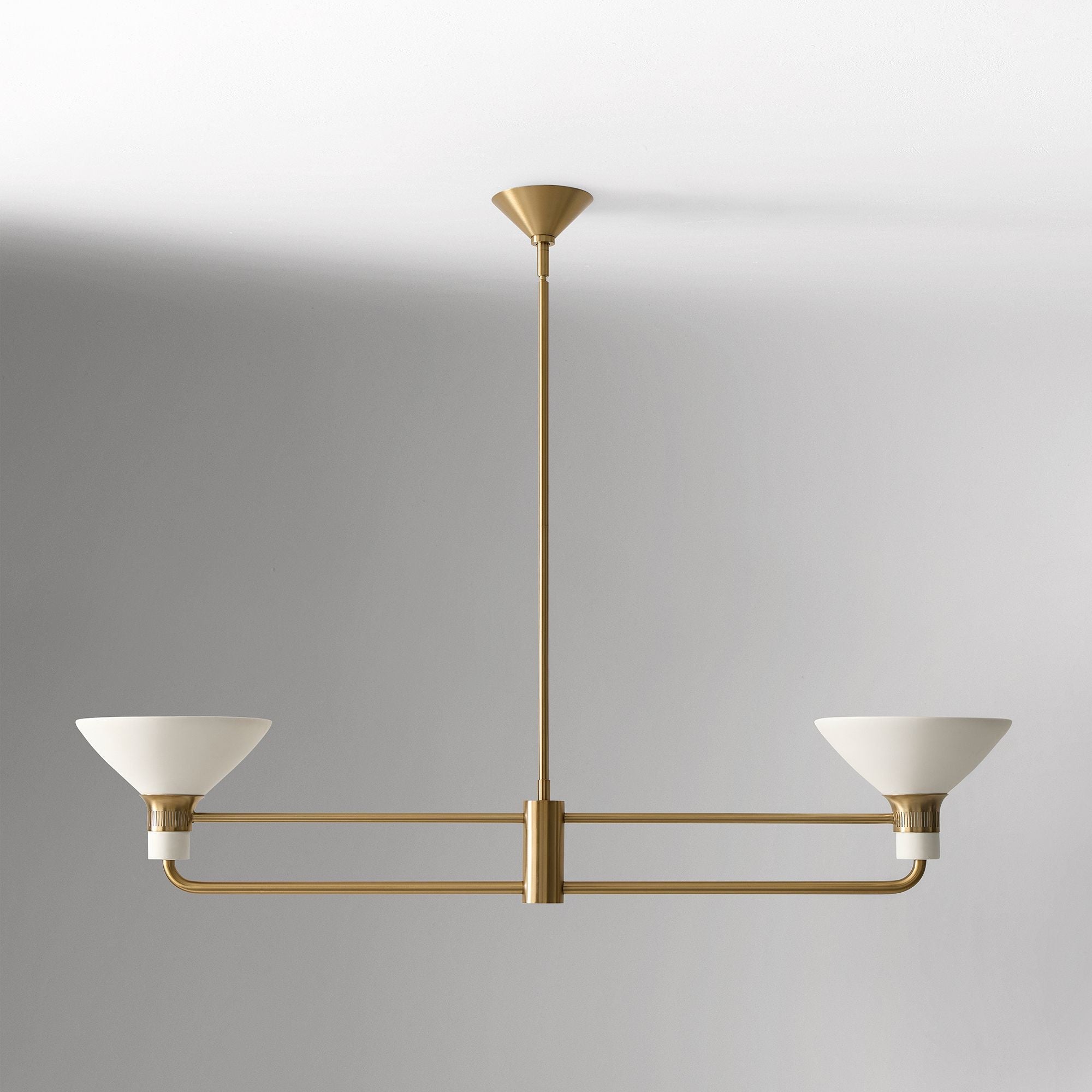 Tallow Modern 2 Light Linear Chandelier Dining Room
