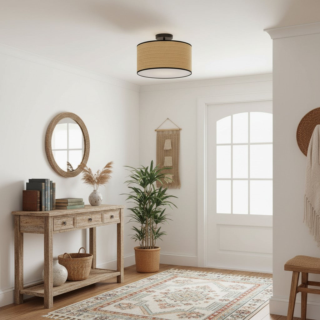 Rowan Ceiling Light Paper Brass