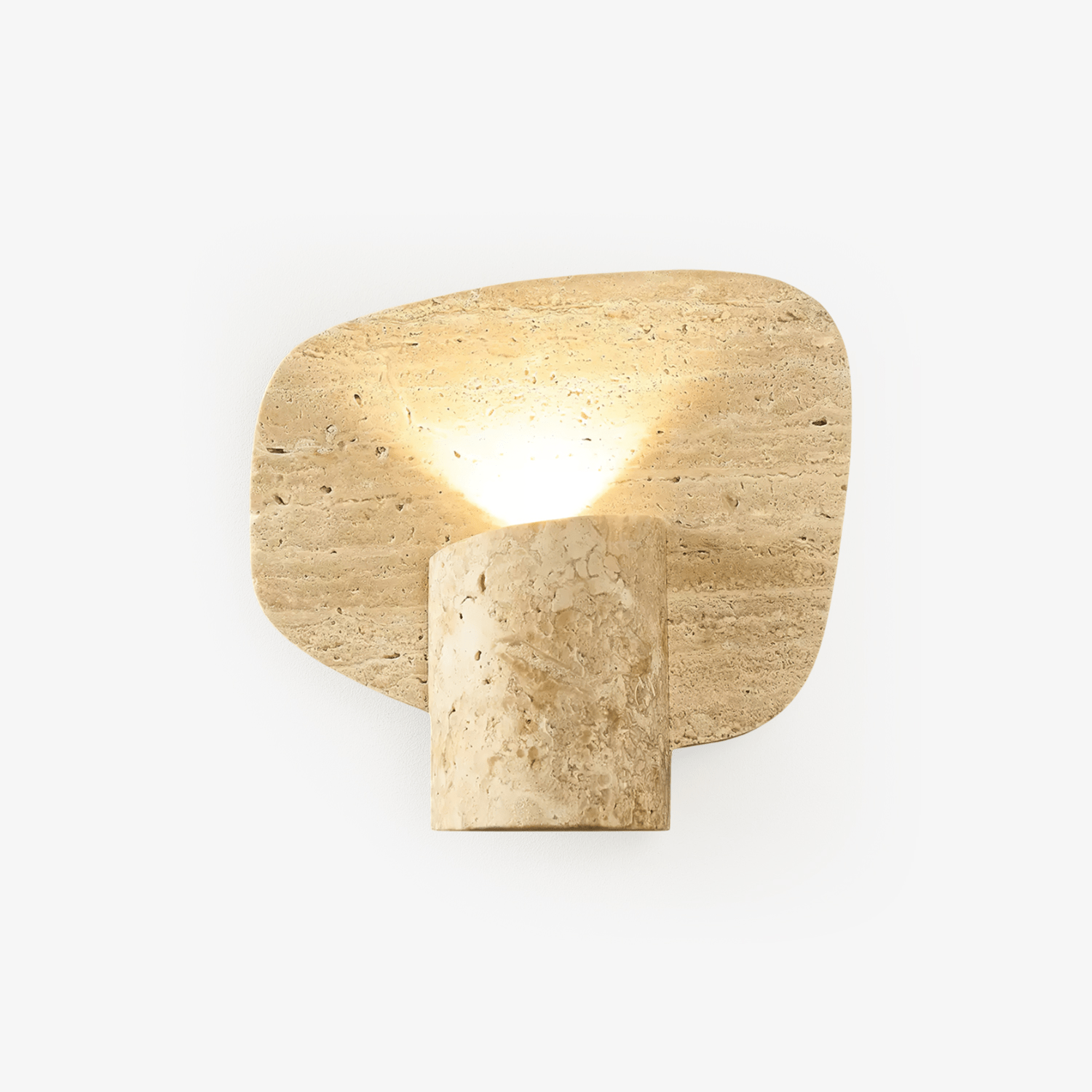 Organic Travertine Cylinder Wall Light - Letslighting