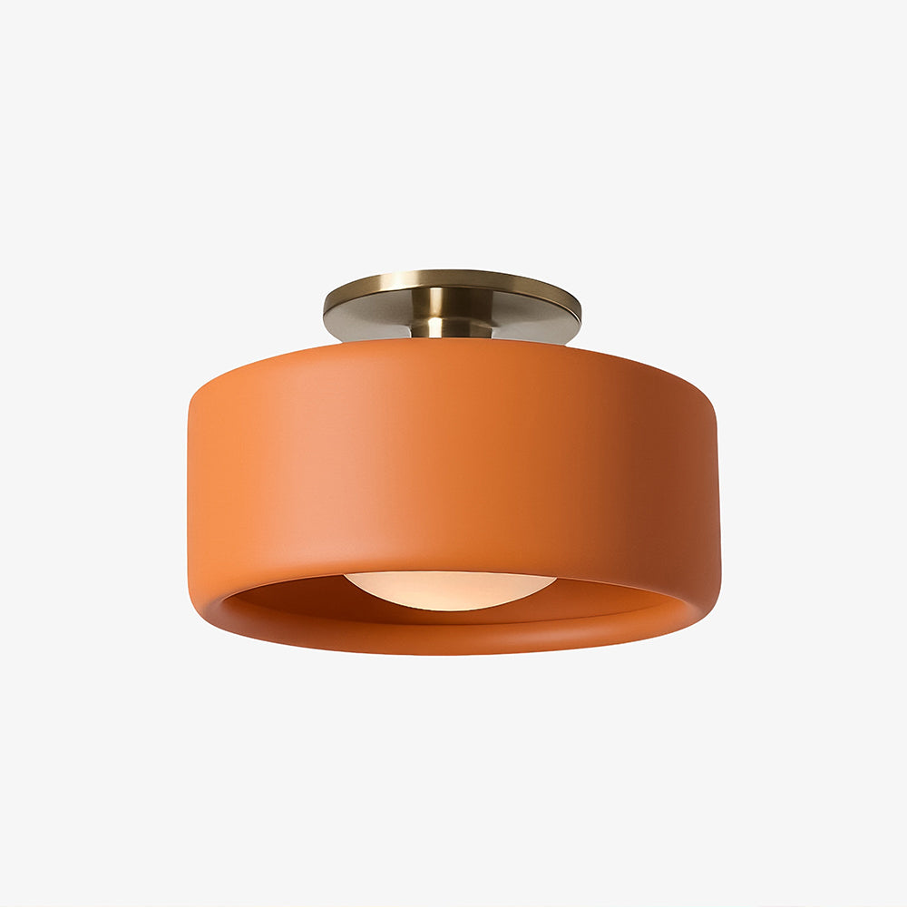 Kiln Porcelain Drum Ceiling Light