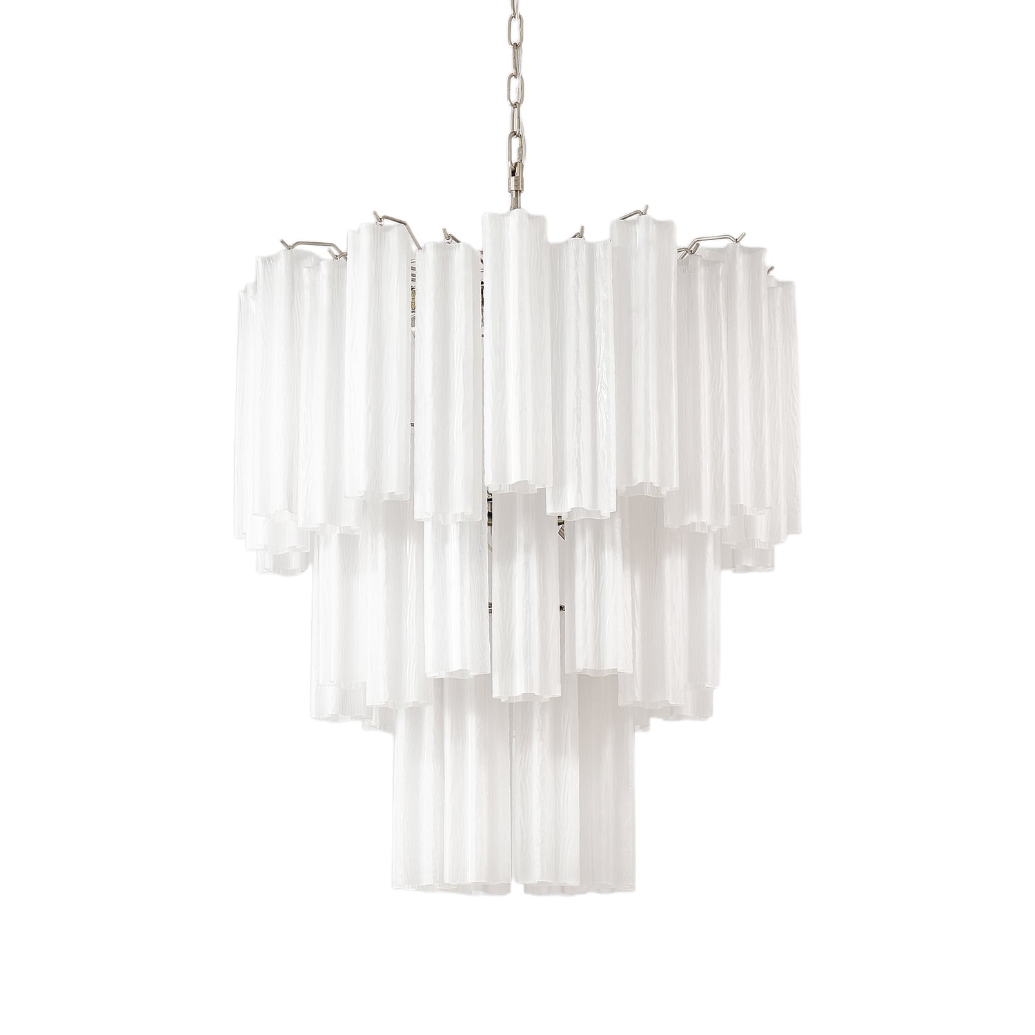 Aurora Chandelier Frosted Glass Tubes Layered Minimalist - Letslighting