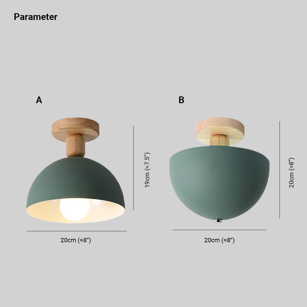 Muto Modern LED Ceiling Light Fixtures Wood/Metal Living Room