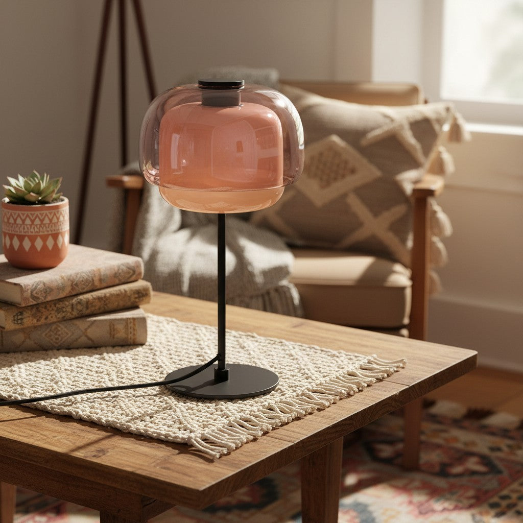 Orbit Glass Table Lamp For Living Room