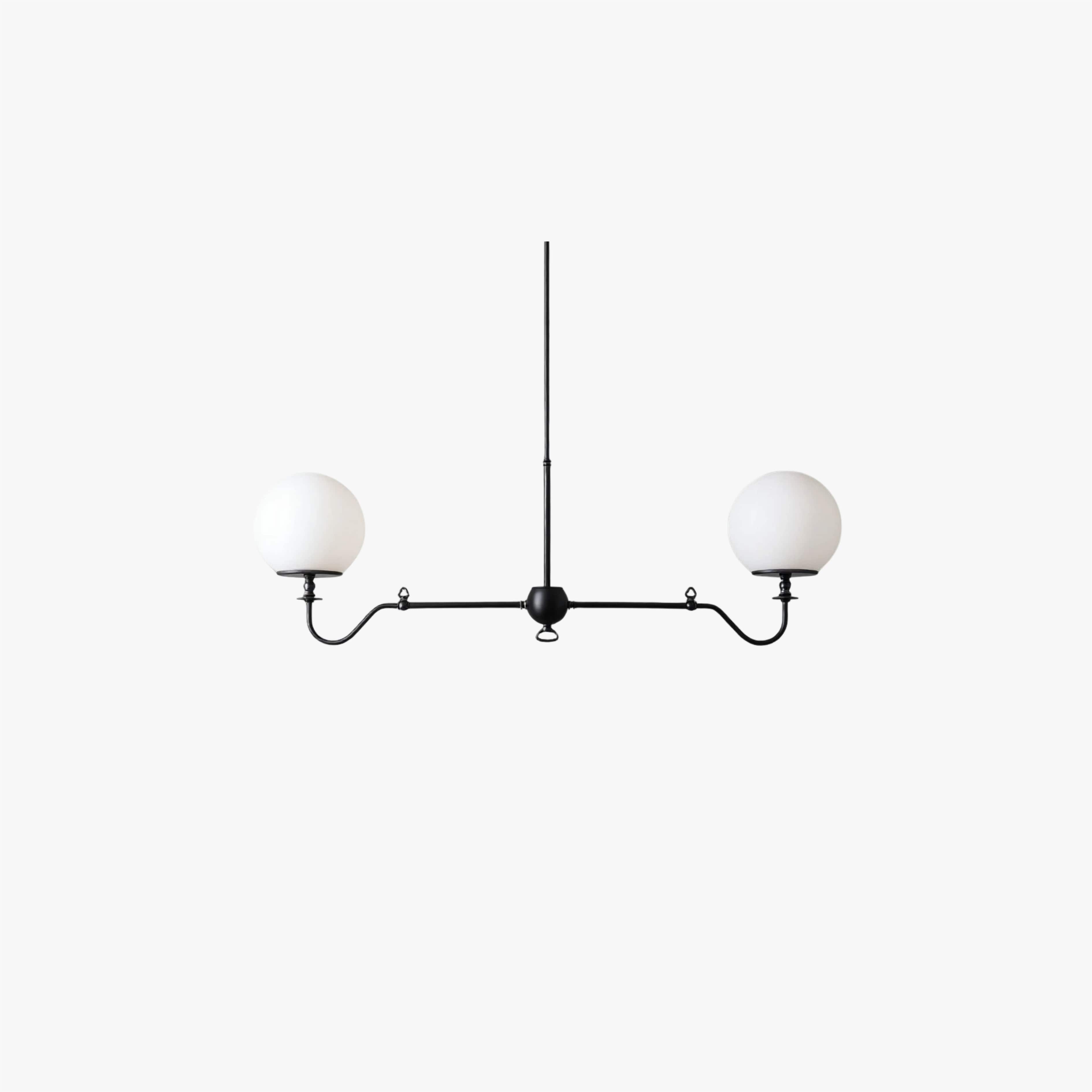 Pearl Glass Brass Chandelier