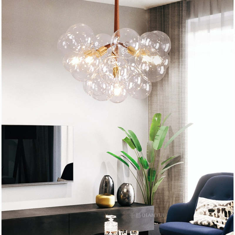 Valentina Nordic Luxury Clear Bubble Pendant Light - Letslighting