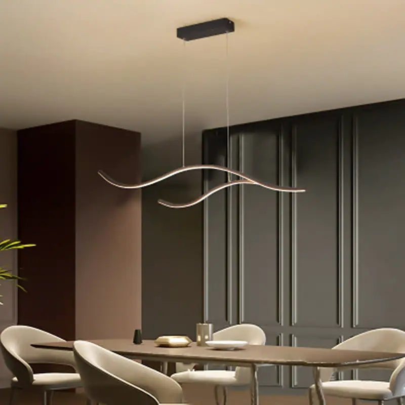 Arisha Curved Linear Pendant Light - Letslighting