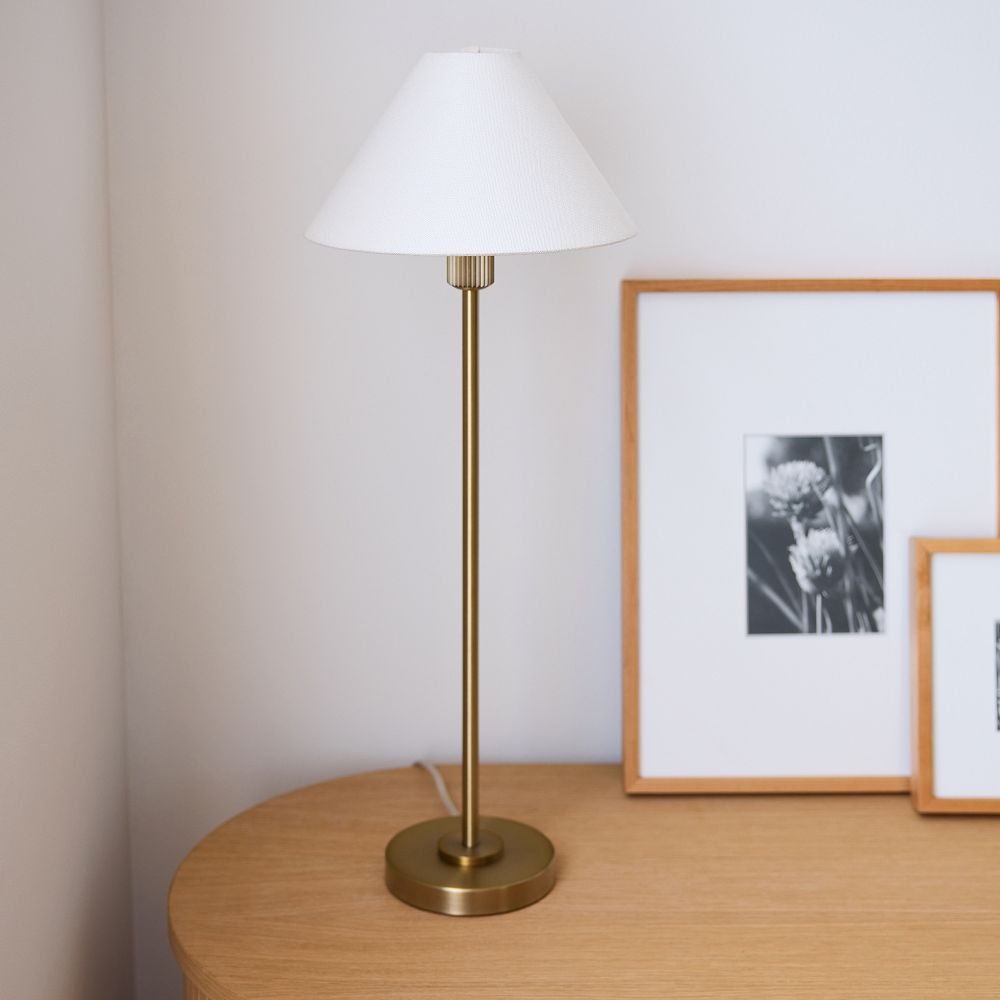 Vector Metal Linen Shade Floor Lamp