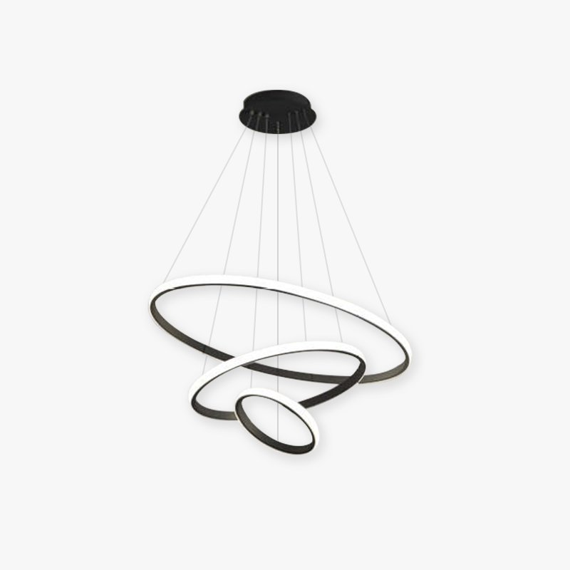 Arisha Modern Ring Metal/Silicon Pendant Light, 2/3/4 Rings