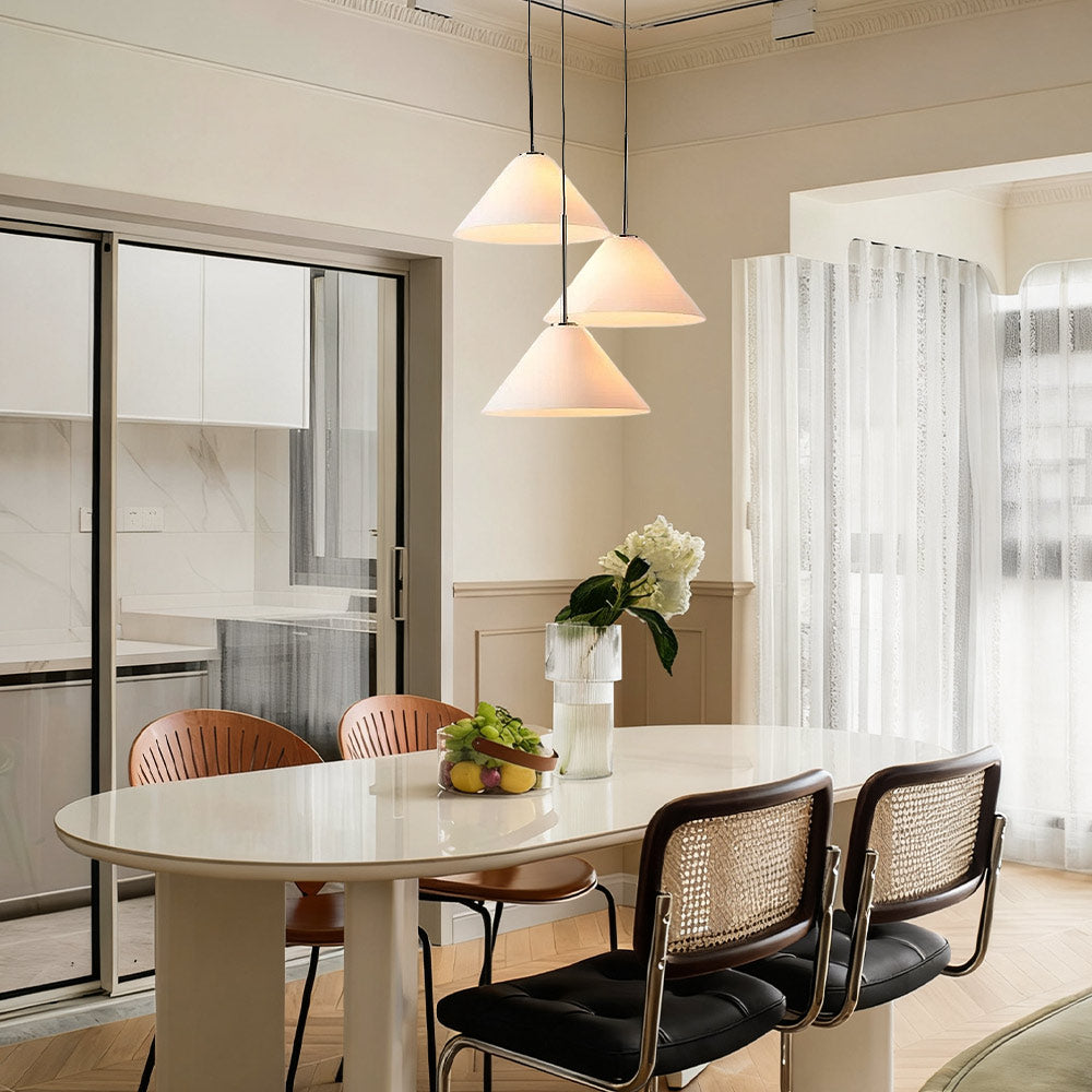 Cone 3-Light Brass Chandelier