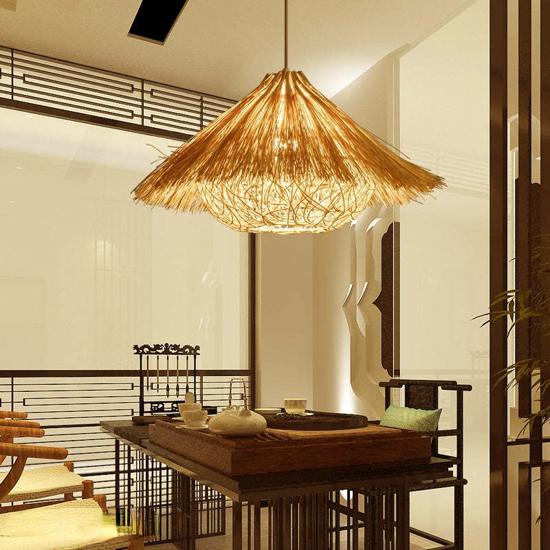 Ritta Hand-Woven Rattan Modelling Pendant Light