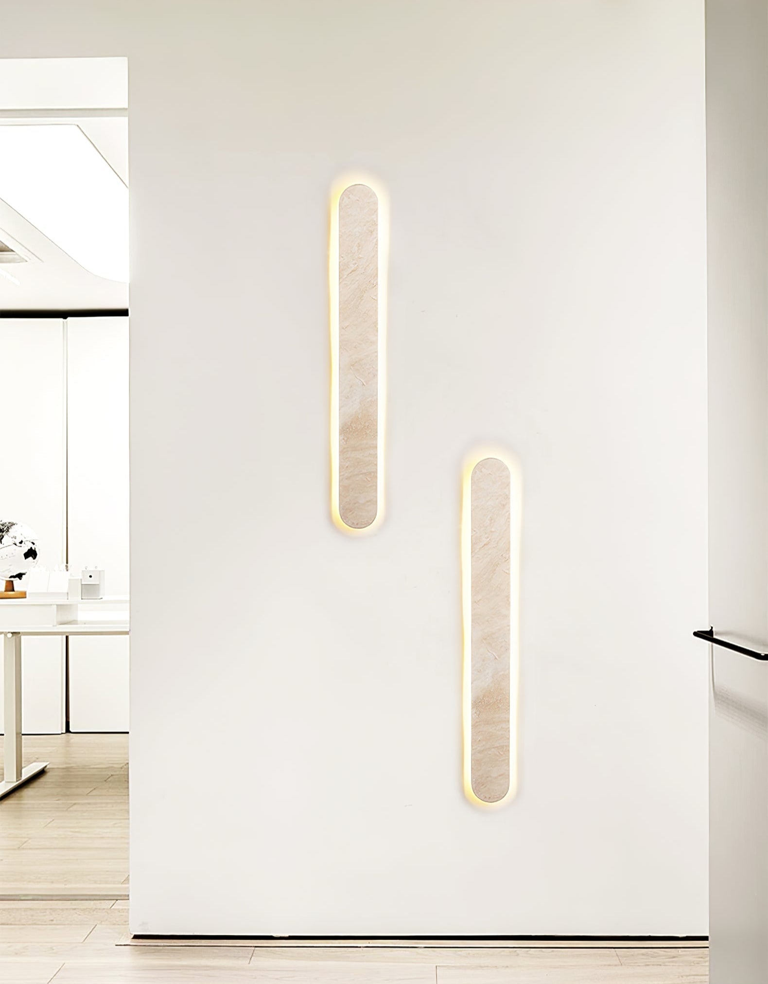 Lior Minimalist Travertine Wall Light