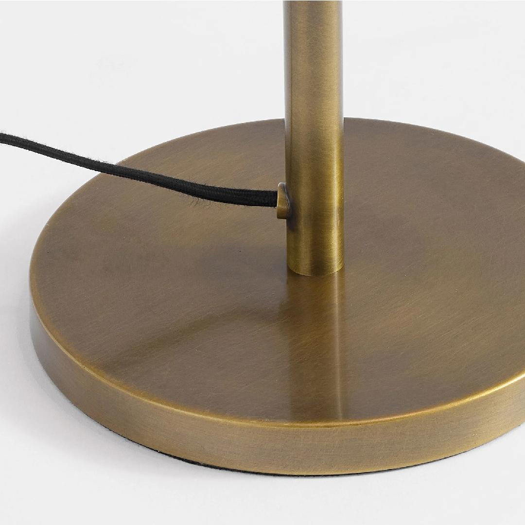 Lodge Brass Linen Floor Lamp