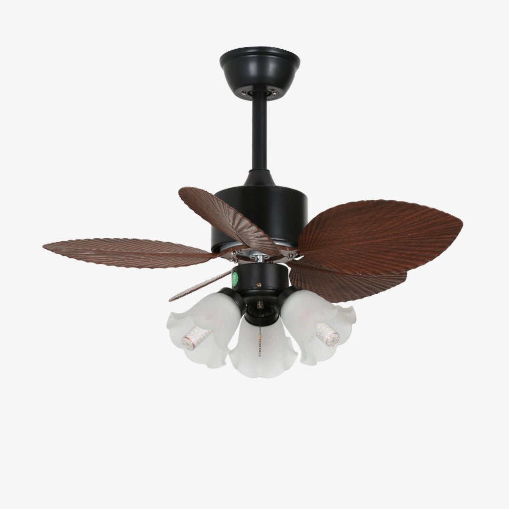 Florence Vintage Wood Ceiling Fan Light - Letslighting