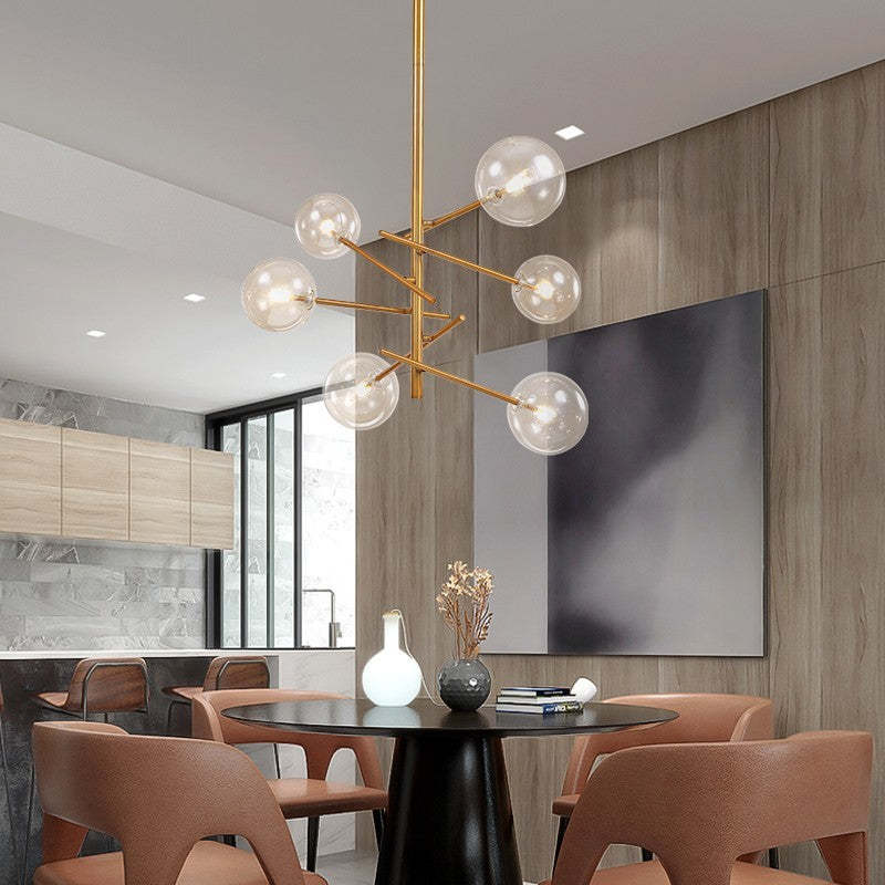 Valentina Bubble Branch Glass/Metal Chandelier, Kitchen/Dining Room