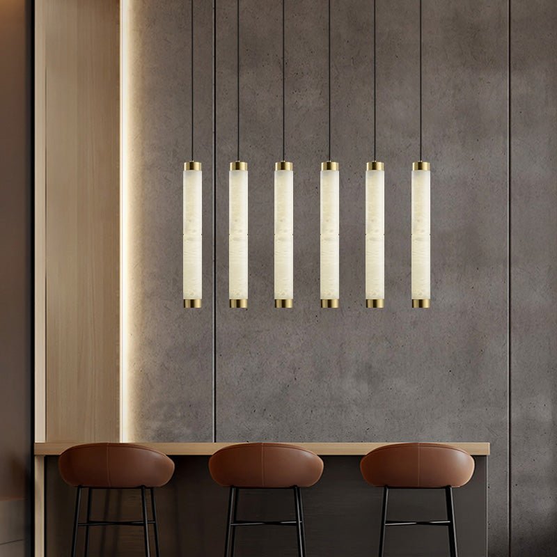 Lira Cylindrical Alabaster Pendant Light