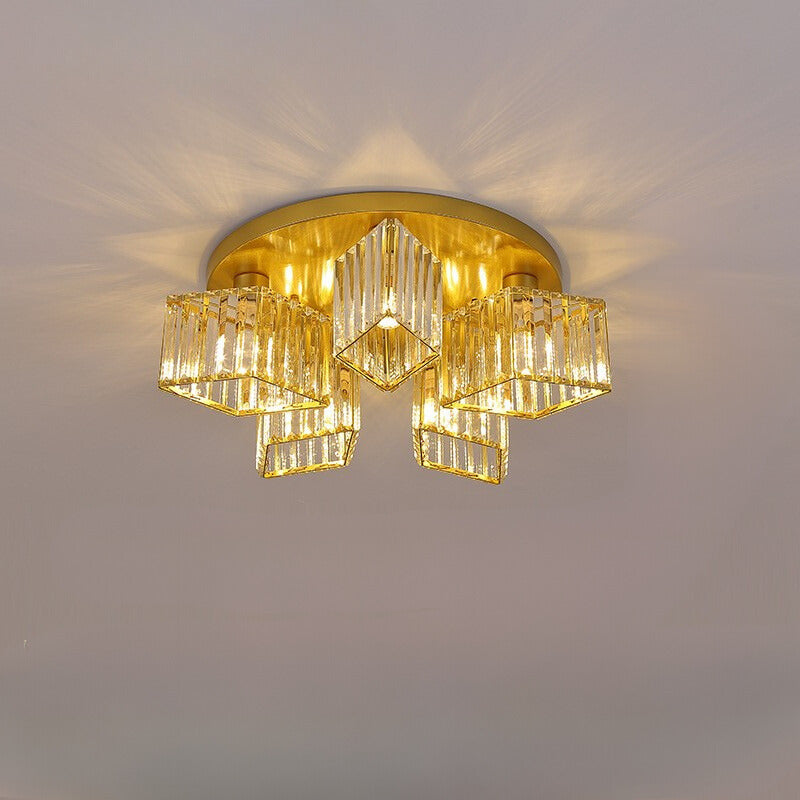 Kristy Modern Ceiling Light Crystal Living Room - Letslighting