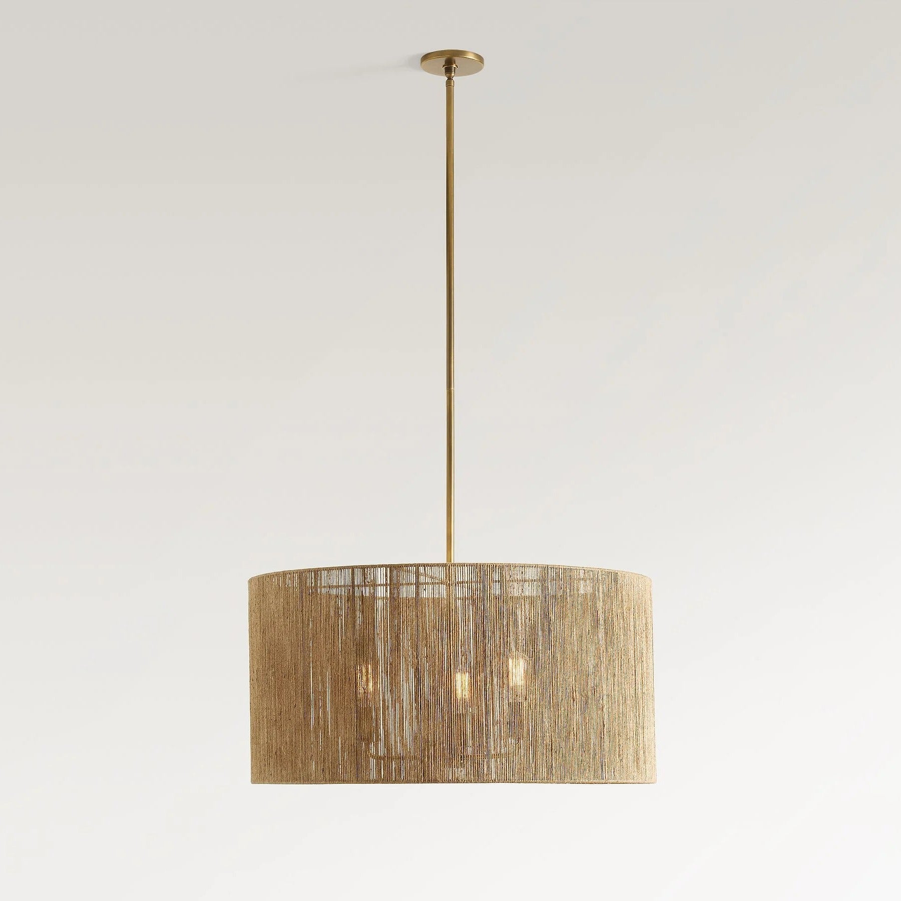 Rowan Drum Brass Pendant Light