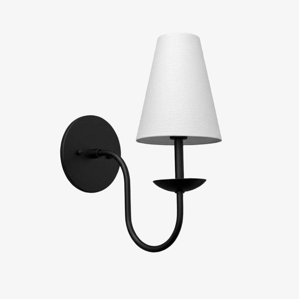 Disc Classic Wall Sconce White Linen Hallways