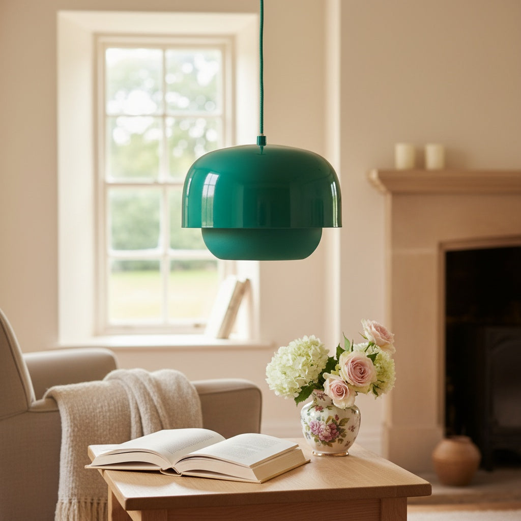 Orbit Sleek Dual-Layer Metal Pendant Lamp – Elegant Ambient Lighting for Dining Rooms