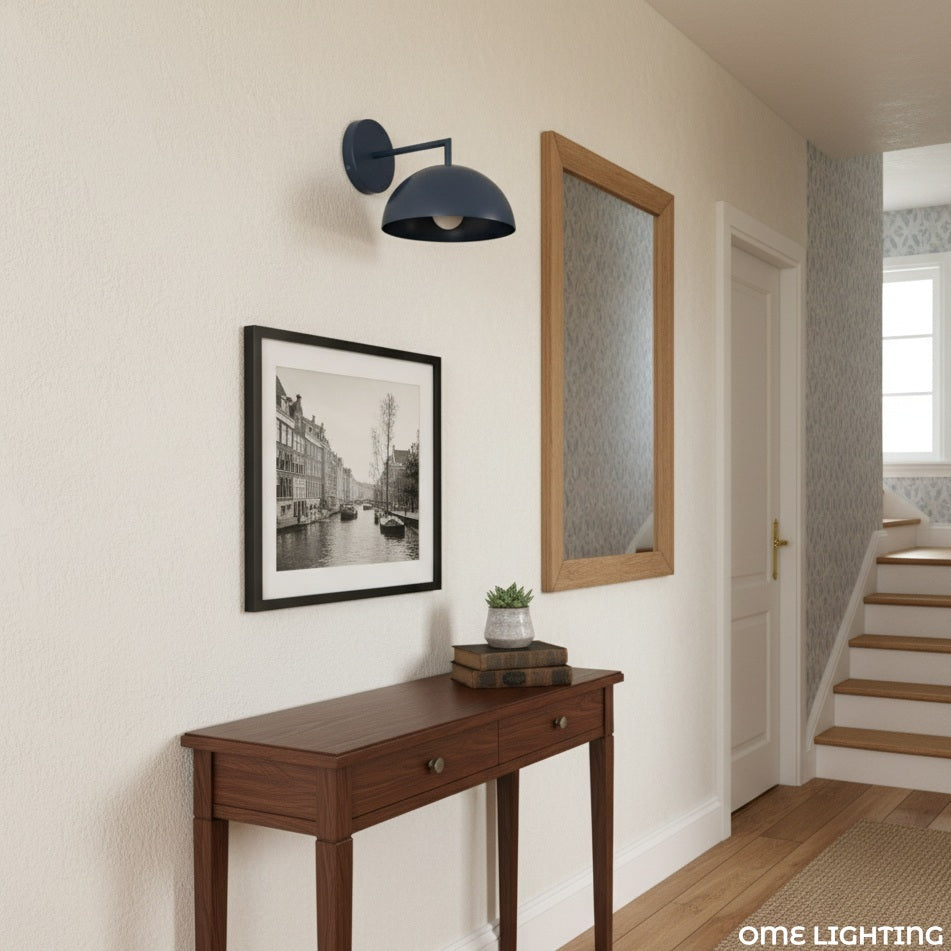 Chroma Minimalist Metal Dome Sconce