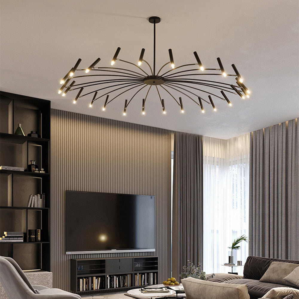 Arisha Modern Blown Linear Metal Chandelier