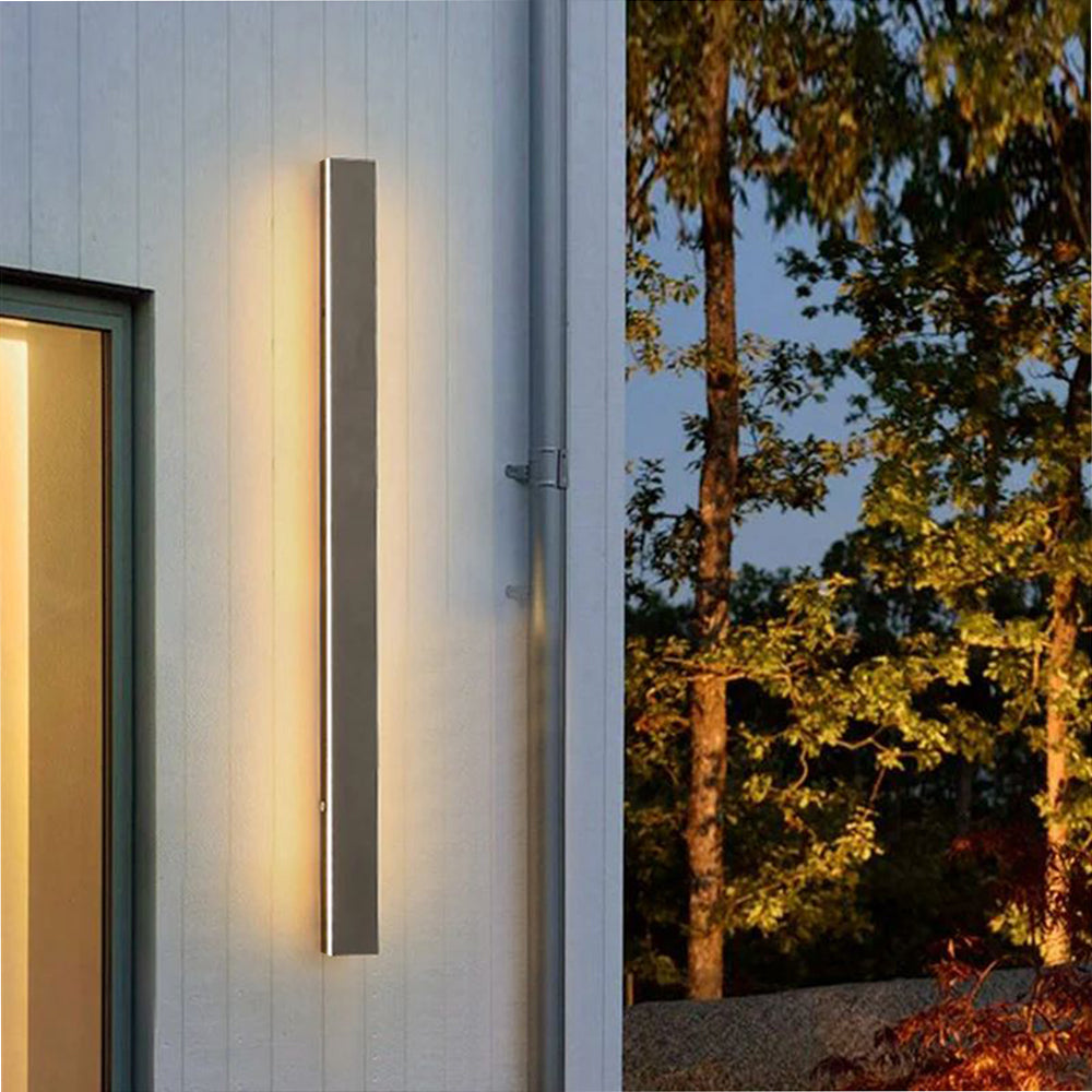 Arisha Sleek Minimalist Rimless Linear Outdoor Wall Light - Letslighting
