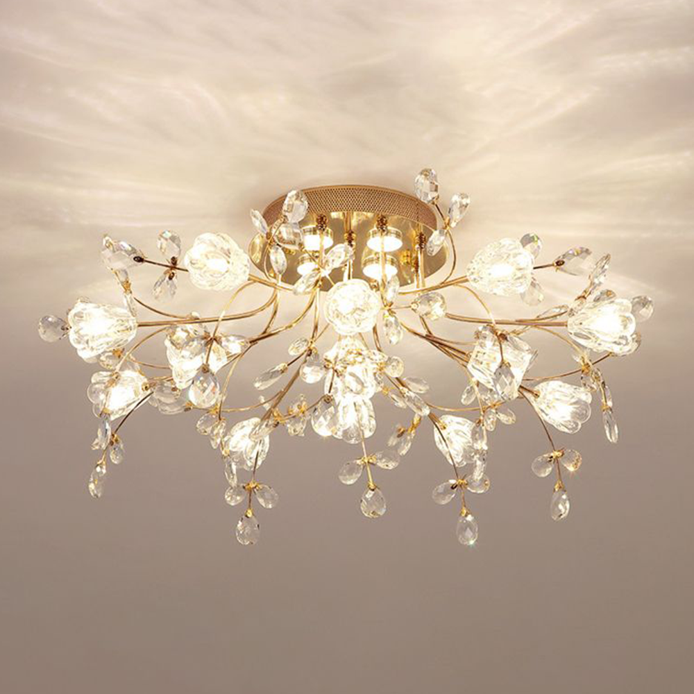 Arisha Art Deco Elegant Flower Flush Mount Ceiling Lights
