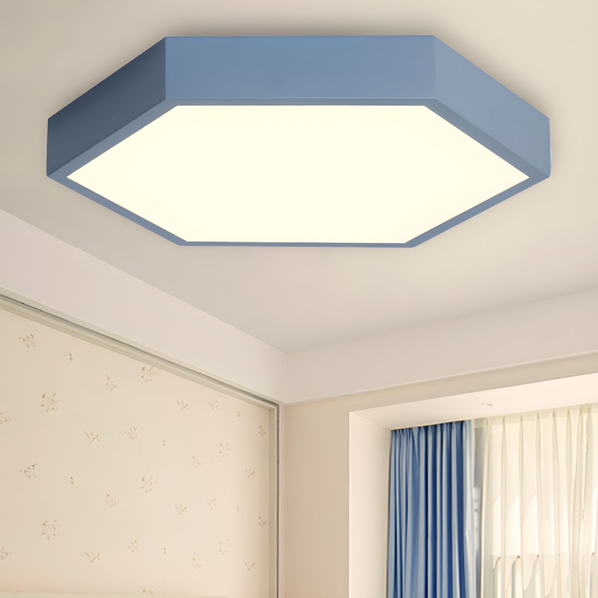 Valentina Modern Hexagon LED Flush Mount Ceiling Light - Letslighting