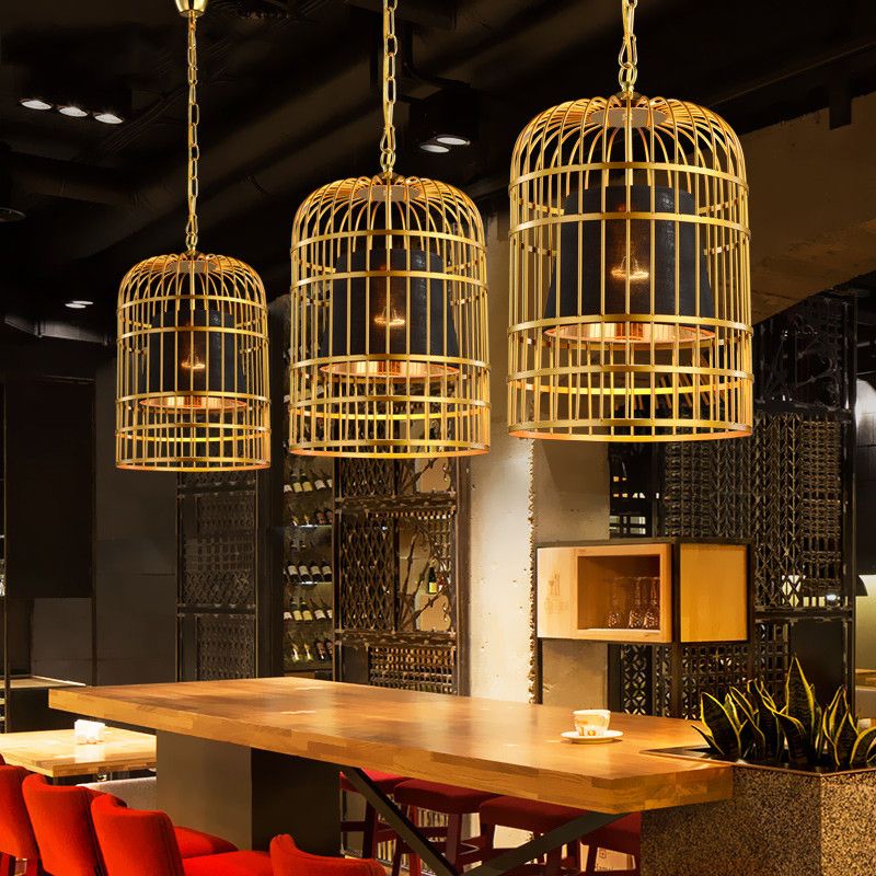 Silva Vintage Bird Cage Metal Pendant Light - Letslighting