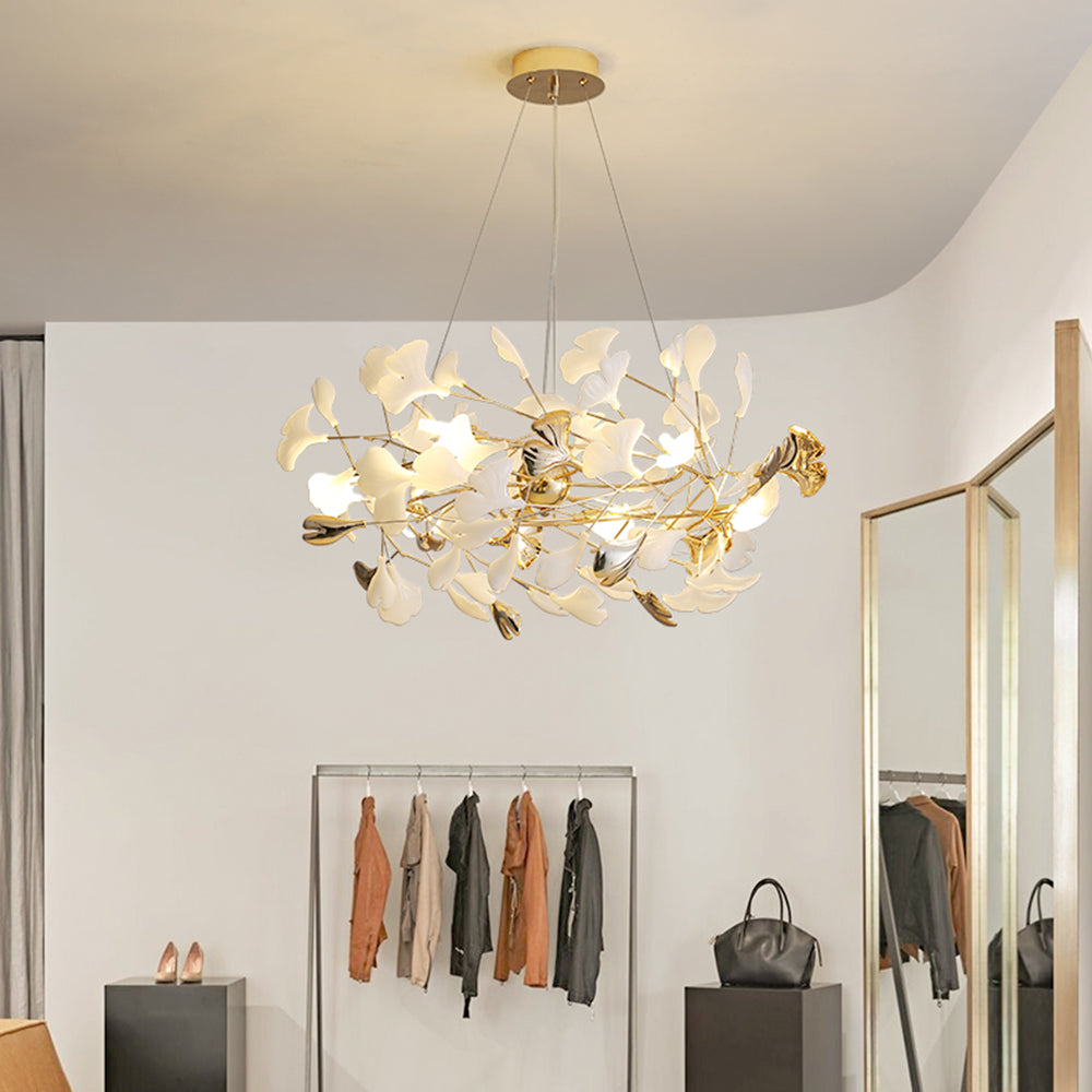 Olivia Modern Petal Shaped Ceramic Chandelier Dining Room - Letslighting