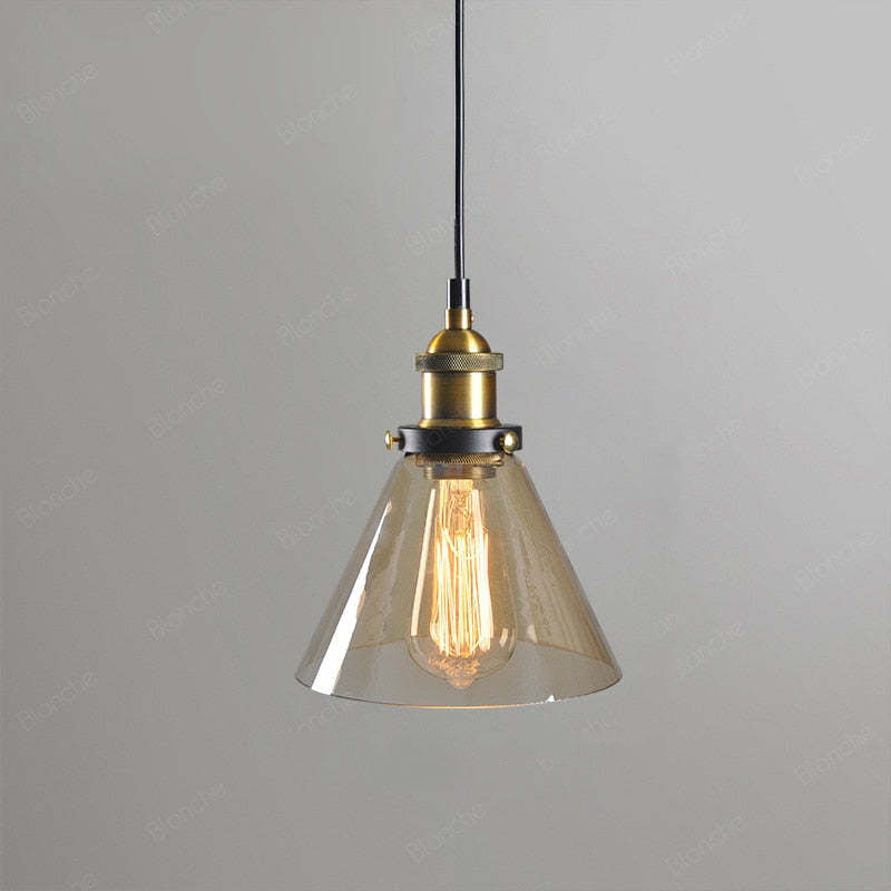 Arisha Industrial /Glass Pendant Light Dining Room - Letslighting