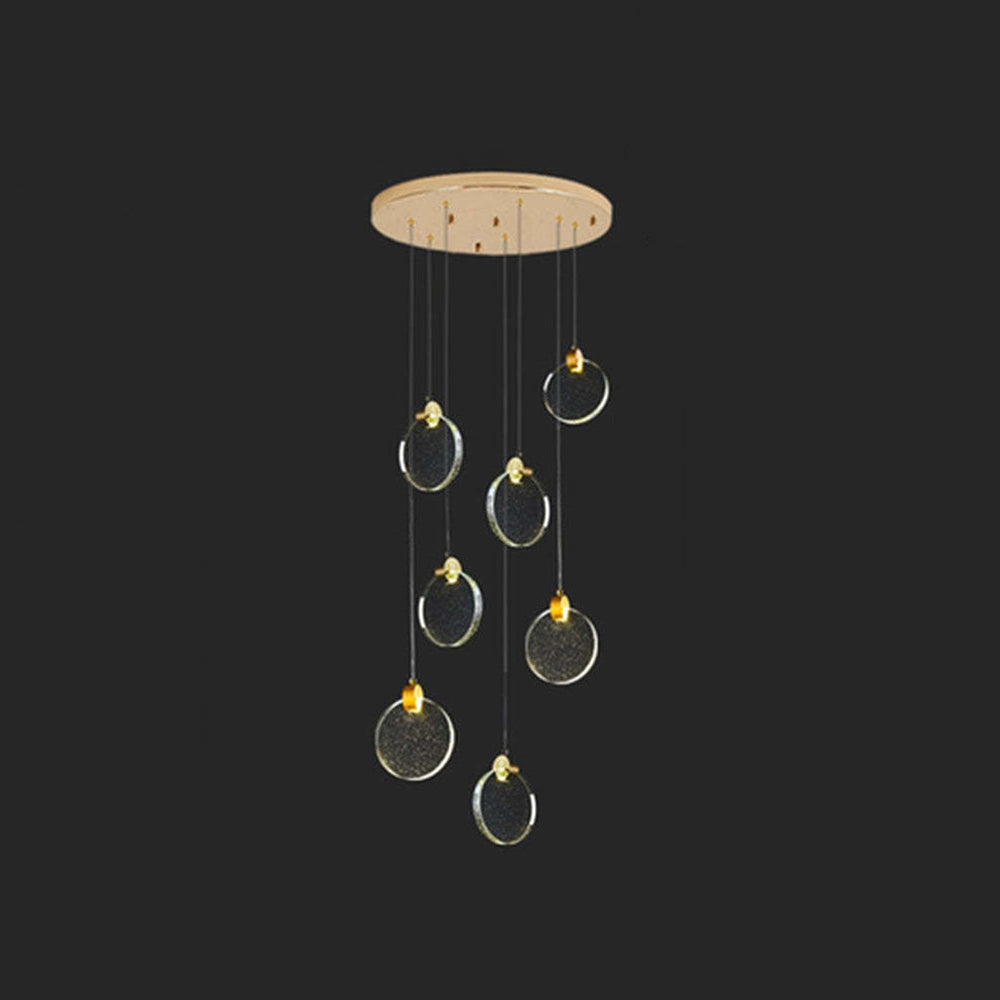 Kristy Minimalist Round Metal Crystal Chandelier