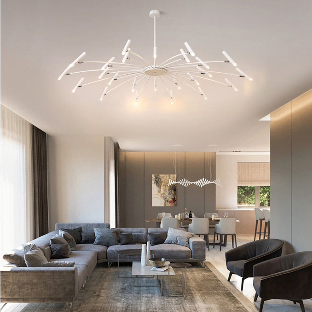 Arisha Modern Blown Linear Metal Chandelier