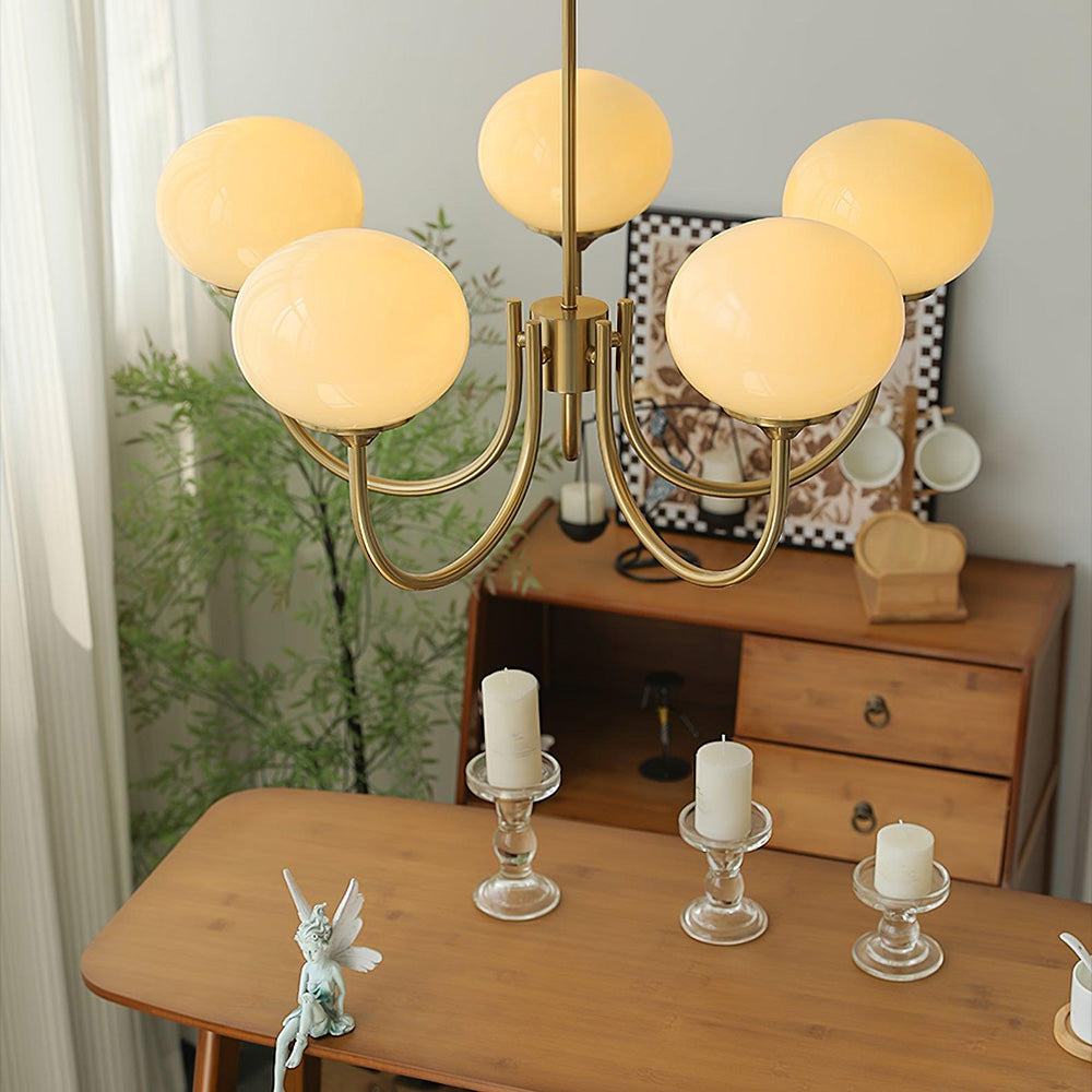 Aria Retro Art Deco Globe Chandelier