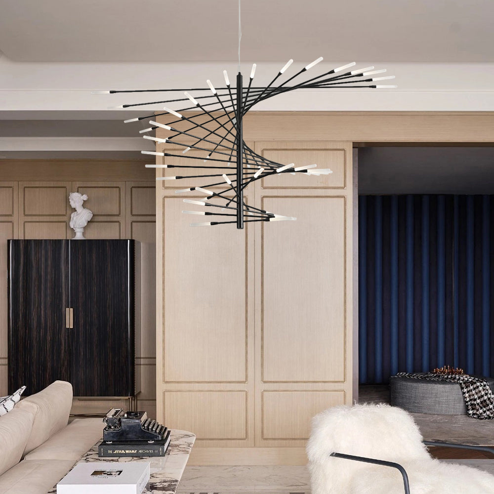 Arisha Modern Chandelier Metal Acrylic Living Room