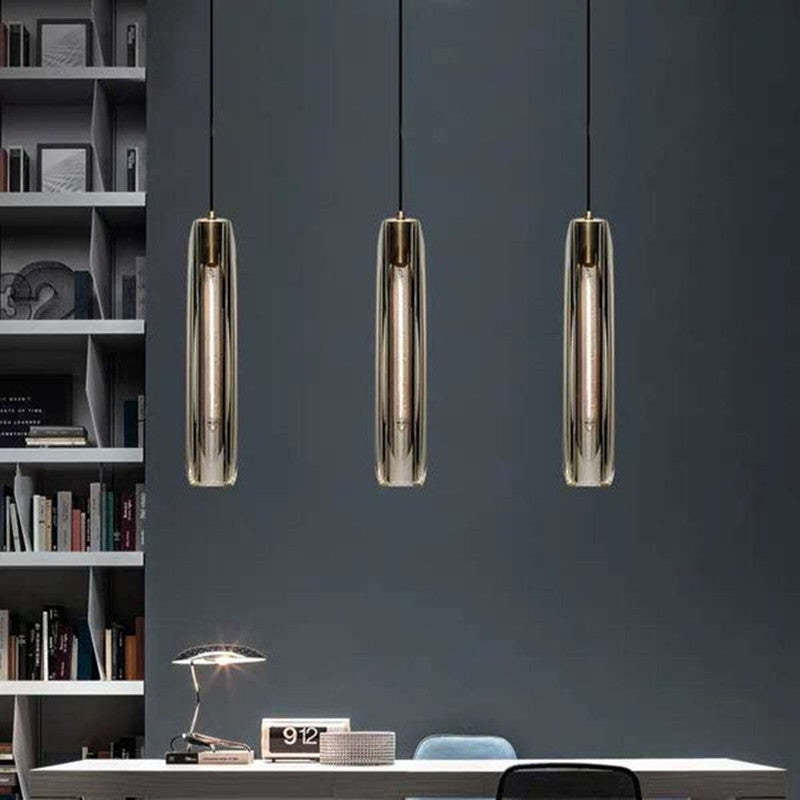 Arisha Brass Designer LED Glass Pendant Lamp - Letslighting